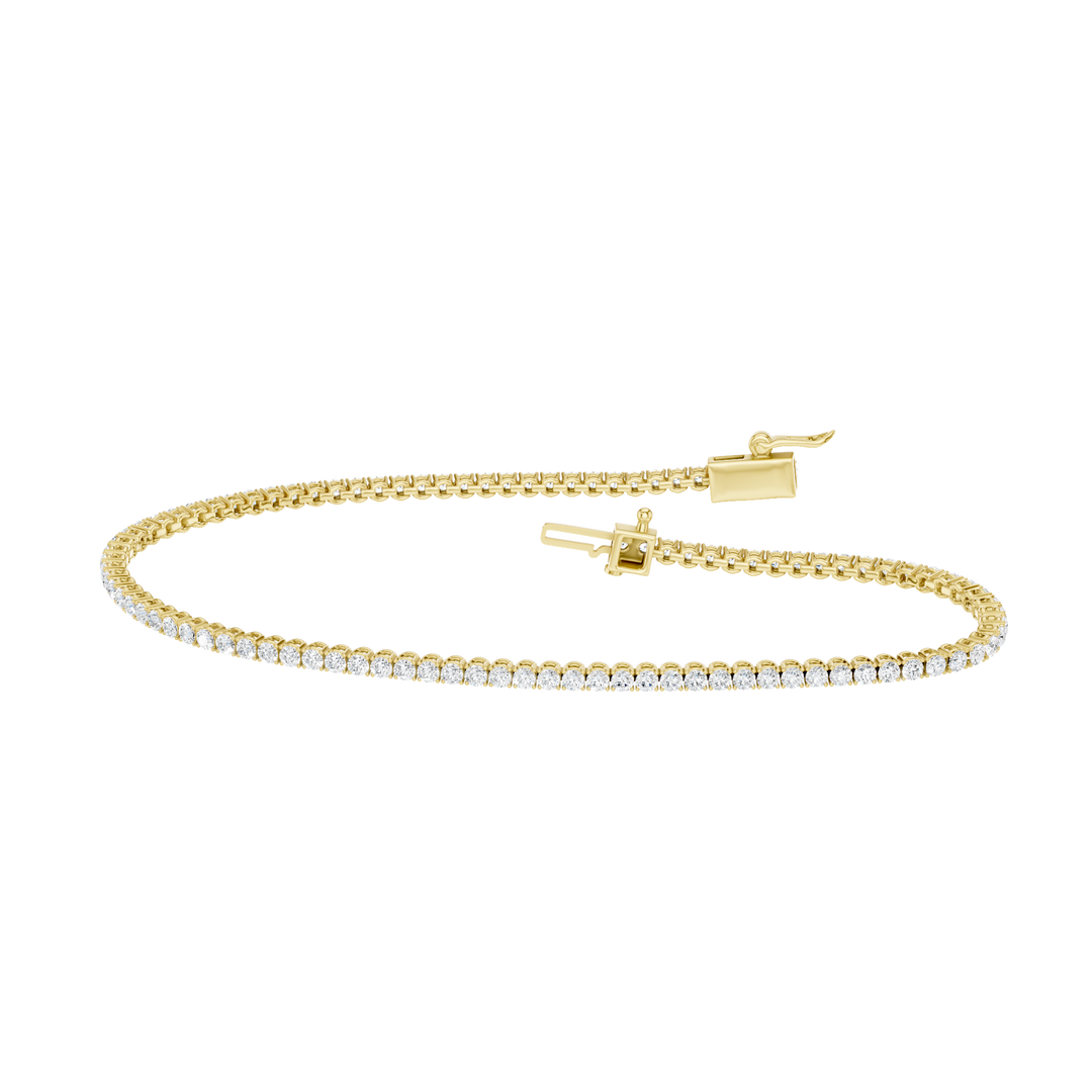 Lab Grown Diamond Tennis Bracelet Radiance in 14K Yellow Gold – Silvadi Jewelry Aurora CO