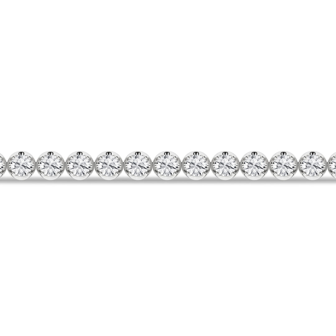 IGI Certified 14KT White Gold Lab Grown Diamond Tennis Bracelet Crown Prong Setting