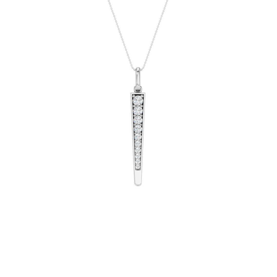 Lavalier Pendant (Round) in 14K White Gold – Silvadi Jewelry Aurora CO