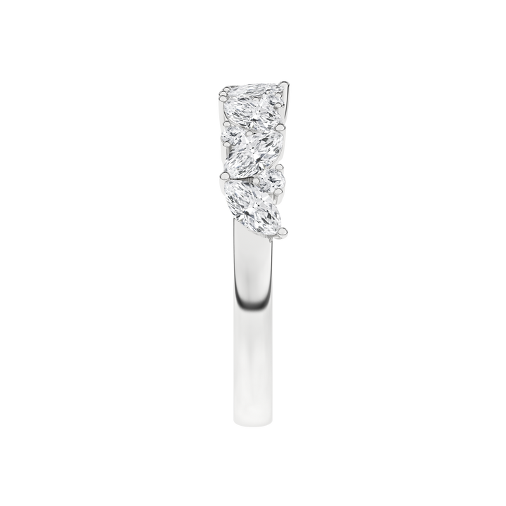 Marquise Fashion Band (Marquise, Round) in 14K White Gold – Silvadi Jewelry Aurora CO