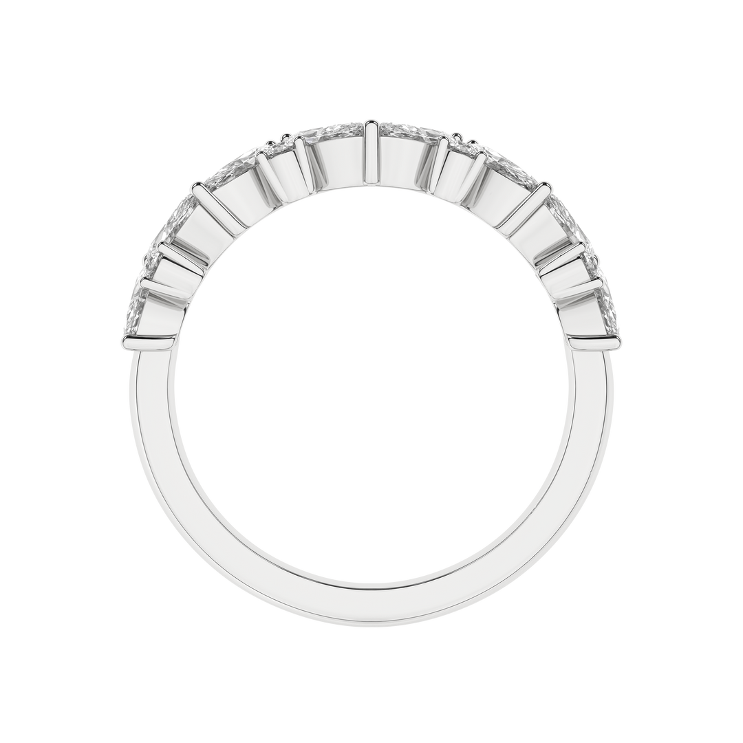 Marquise Fashion Band (Marquise, Round) in 14K White Gold – Silvadi Jewelry Aurora CO