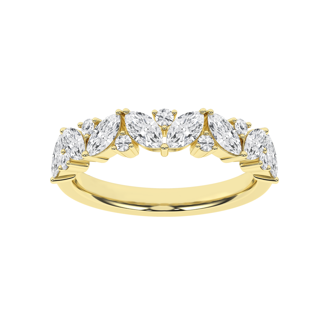 Marquise Fashion Band (Marquise, Round) in 14K Yellow Gold – Silvadi Jewelry Aurora CO