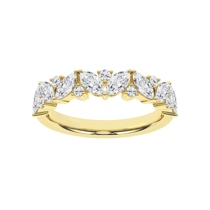 Marquise Fashion Band (Marquise, Round) in 14K Yellow Gold – Silvadi Jewelry Aurora CO