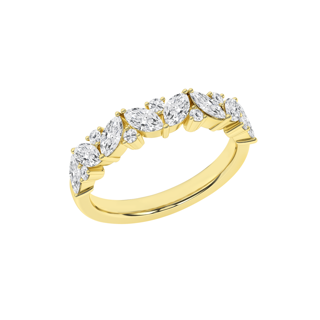 Marquise Fashion Band (Marquise, Round) in 14K Yellow Gold – Silvadi Jewelry Aurora CO