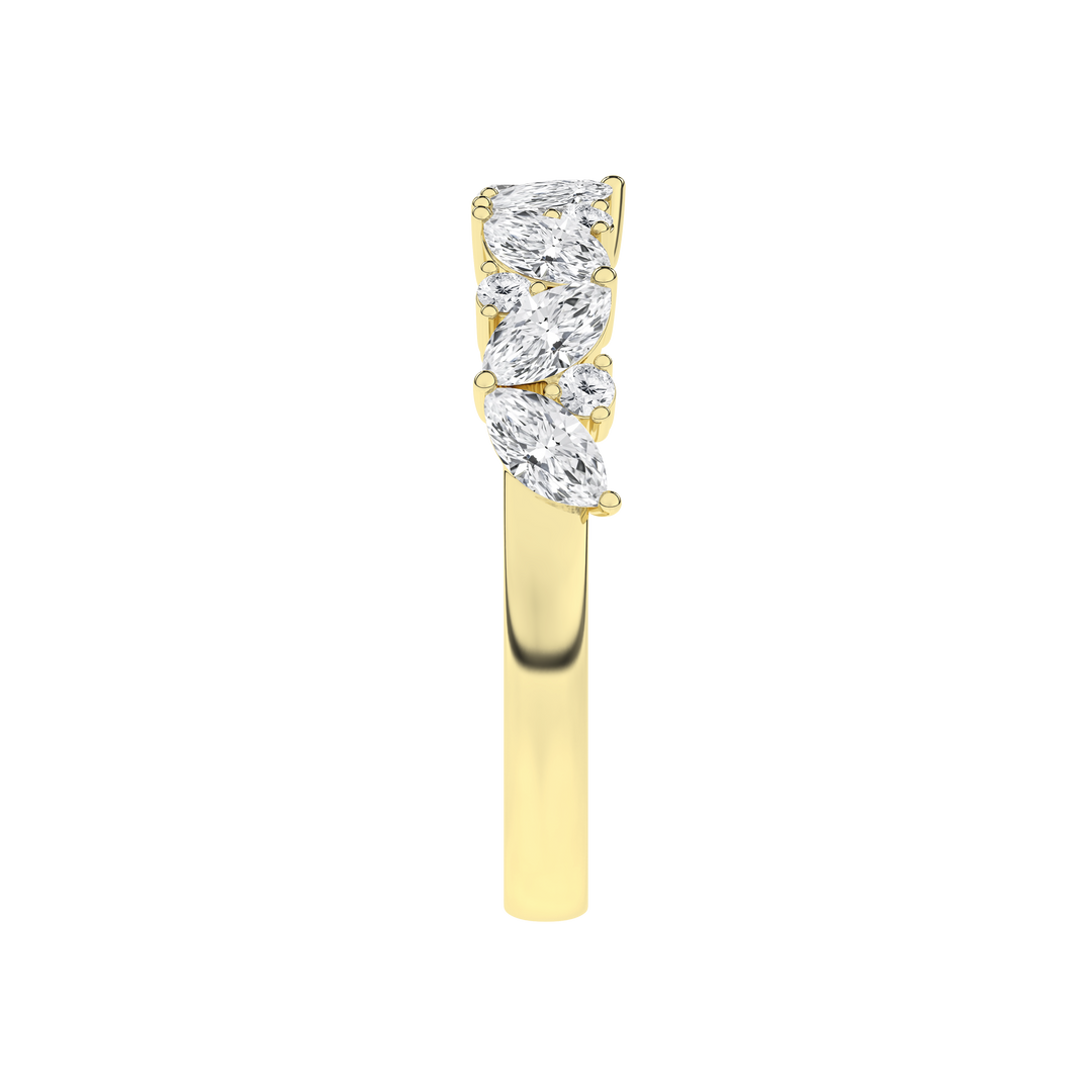 Marquise Fashion Band (Marquise, Round) in 14K Yellow Gold – Silvadi Jewelry Aurora CO