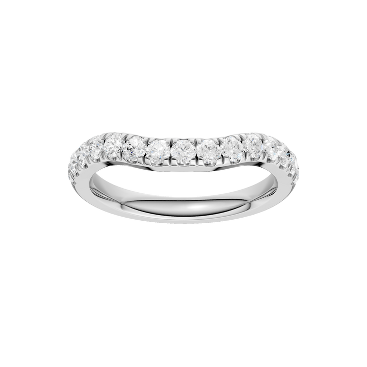 Matching Band for 3-Stone Engagement Ring (Round) in 14K White Gold – Silvadi Jewelry Aurora CO