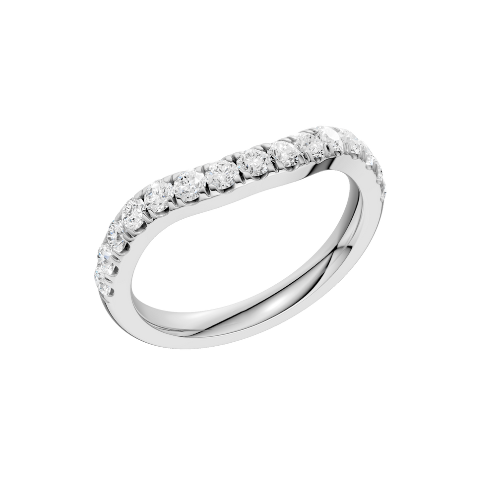 Matching Band for 3-Stone Engagement Ring (Round) in 14K White Gold – Silvadi Jewelry Aurora CO