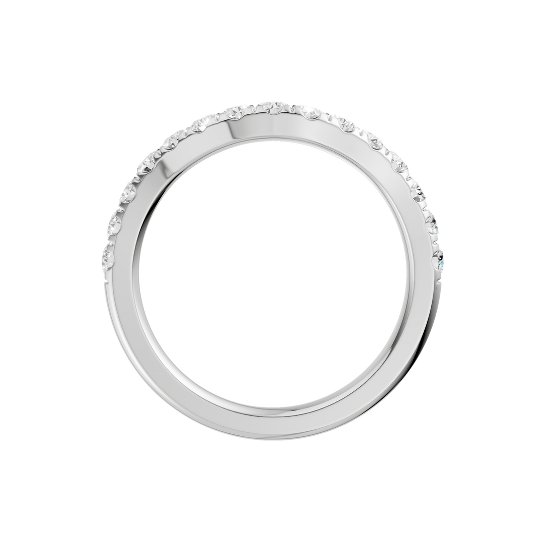 Matching Band for 3-Stone Engagement Ring (Round) in 14K White Gold – Silvadi Jewelry Aurora CO