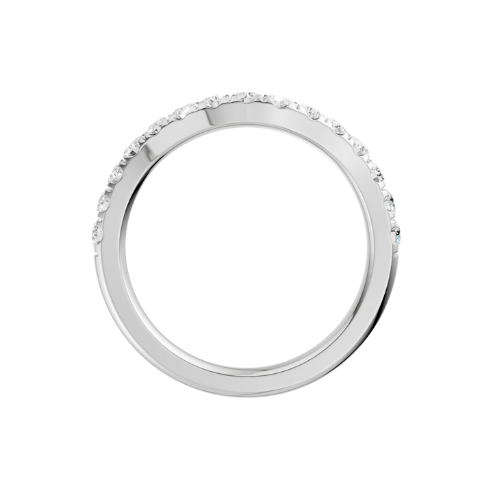 Matching Band for 3-Stone Engagement Ring (Round) in 14K White Gold – Silvadi Jewelry Aurora CO