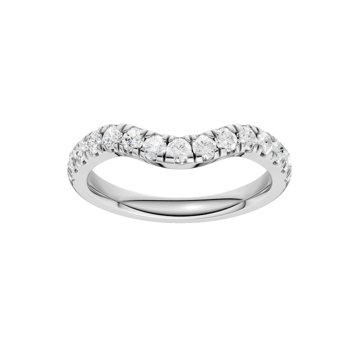 Matching Band for 3-Stone Engagement Ring (Round) in 14K White Gold – Silvadi Jewelry Aurora CO