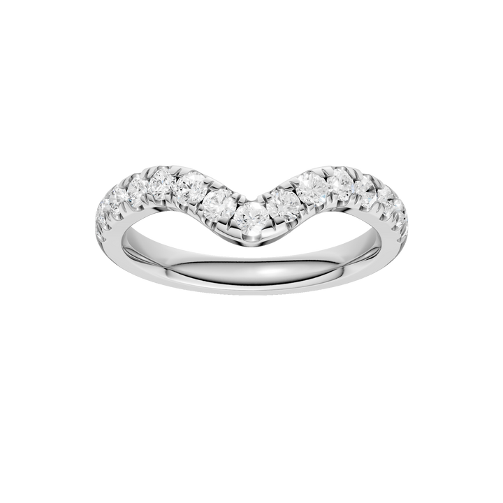 Matching Band for 3-Stone Engagement Ring (Round) in 14K White Gold – Silvadi Jewelry Aurora CO