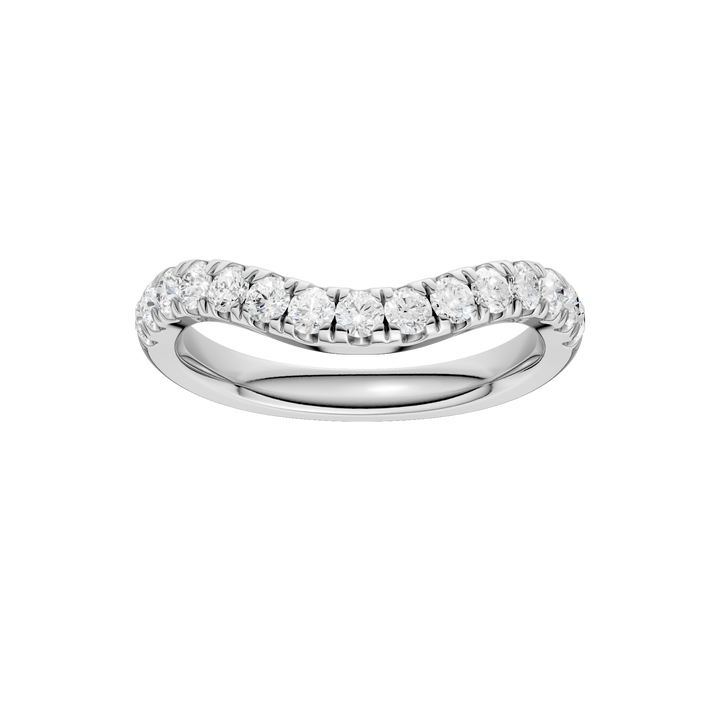 Matching Band for 3-Stone Engagement Ring (Round) in 14K White Gold – Silvadi Jewelry Aurora CO