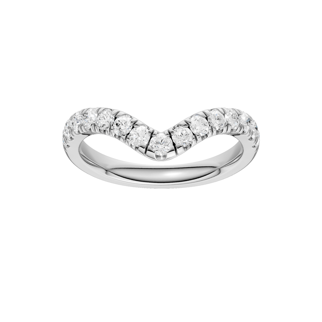 Matching Band for 3-Stone Engagement Ring (Round) in 14K White Gold – Silvadi Jewelry Aurora CO