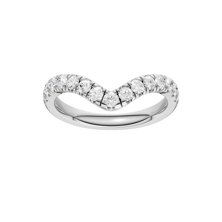 Matching Band for 3-Stone Engagement Ring (Round) in 14K White Gold – Silvadi Jewelry Aurora CO