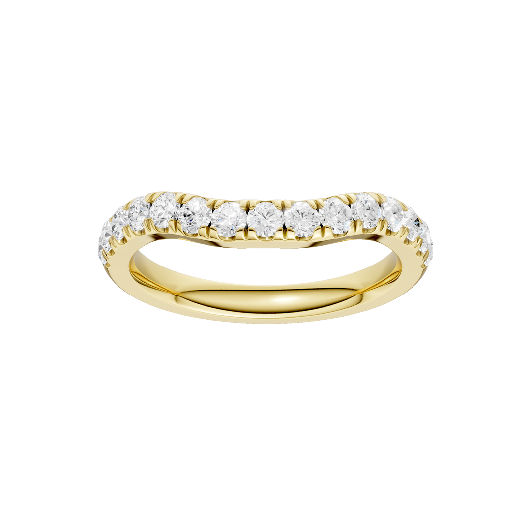 Matching Band for 3-Stone Engagement Ring (Round) in 14K Yellow Gold – Silvadi Jewelry Aurora CO