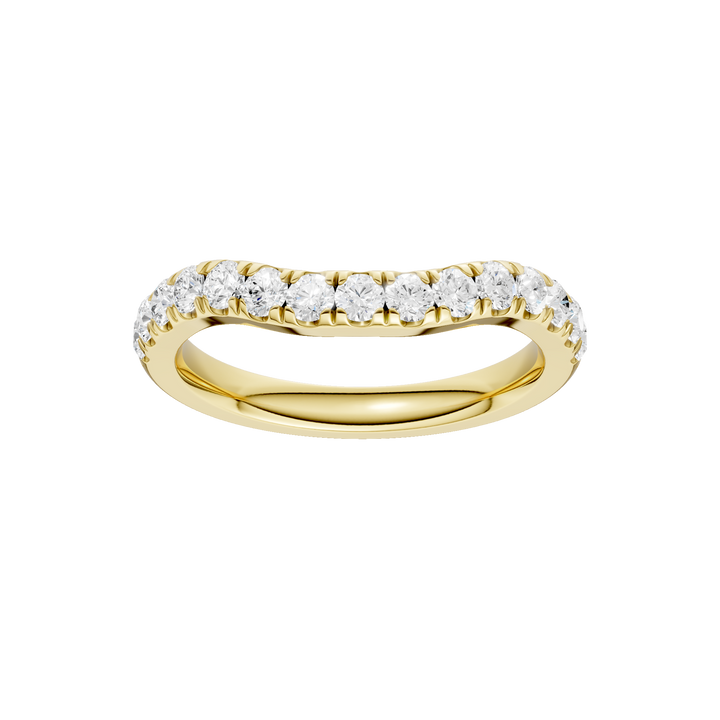 Matching Band for 3-Stone Engagement Ring (Round) in 14K Yellow Gold – Silvadi Jewelry Aurora CO