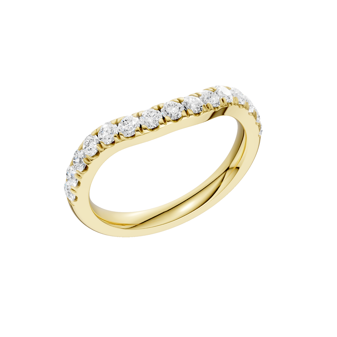 Matching Band for 3-Stone Engagement Ring (Round) in 14K Yellow Gold – Silvadi Jewelry Aurora CO