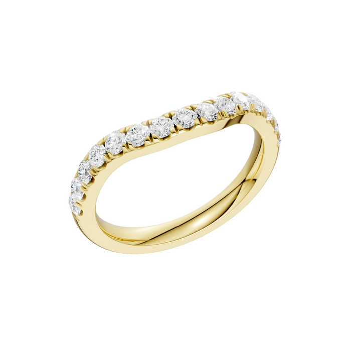 Matching Band for 3-Stone Engagement Ring (Round) in 14K Yellow Gold – Silvadi Jewelry Aurora CO