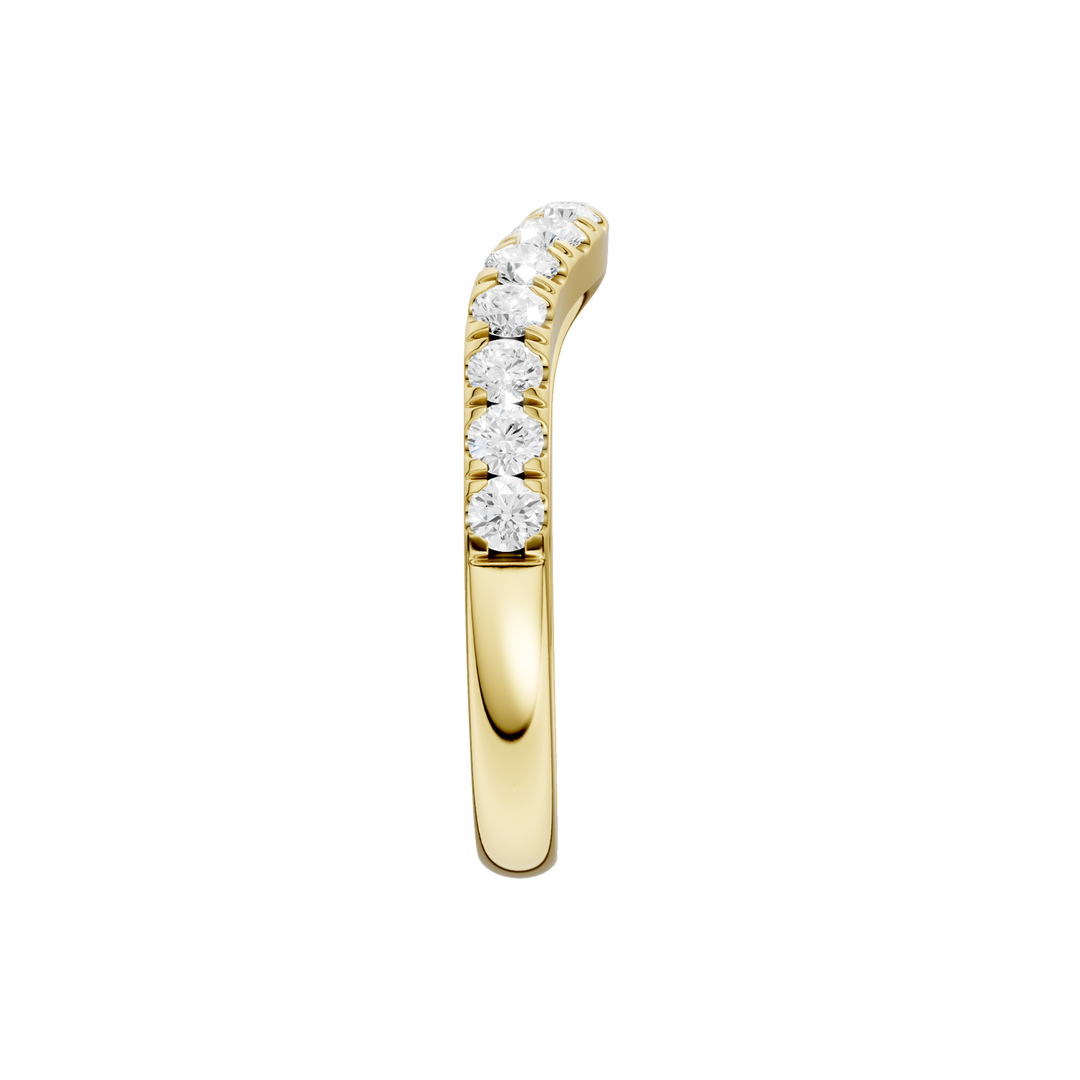 Matching Band for 3-Stone Engagement Ring (Round) in 14K Yellow Gold – Silvadi Jewelry Aurora CO