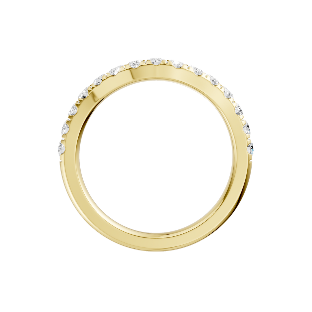 Matching Band for 3-Stone Engagement Ring (Round) in 14K Yellow Gold – Silvadi Jewelry Aurora CO