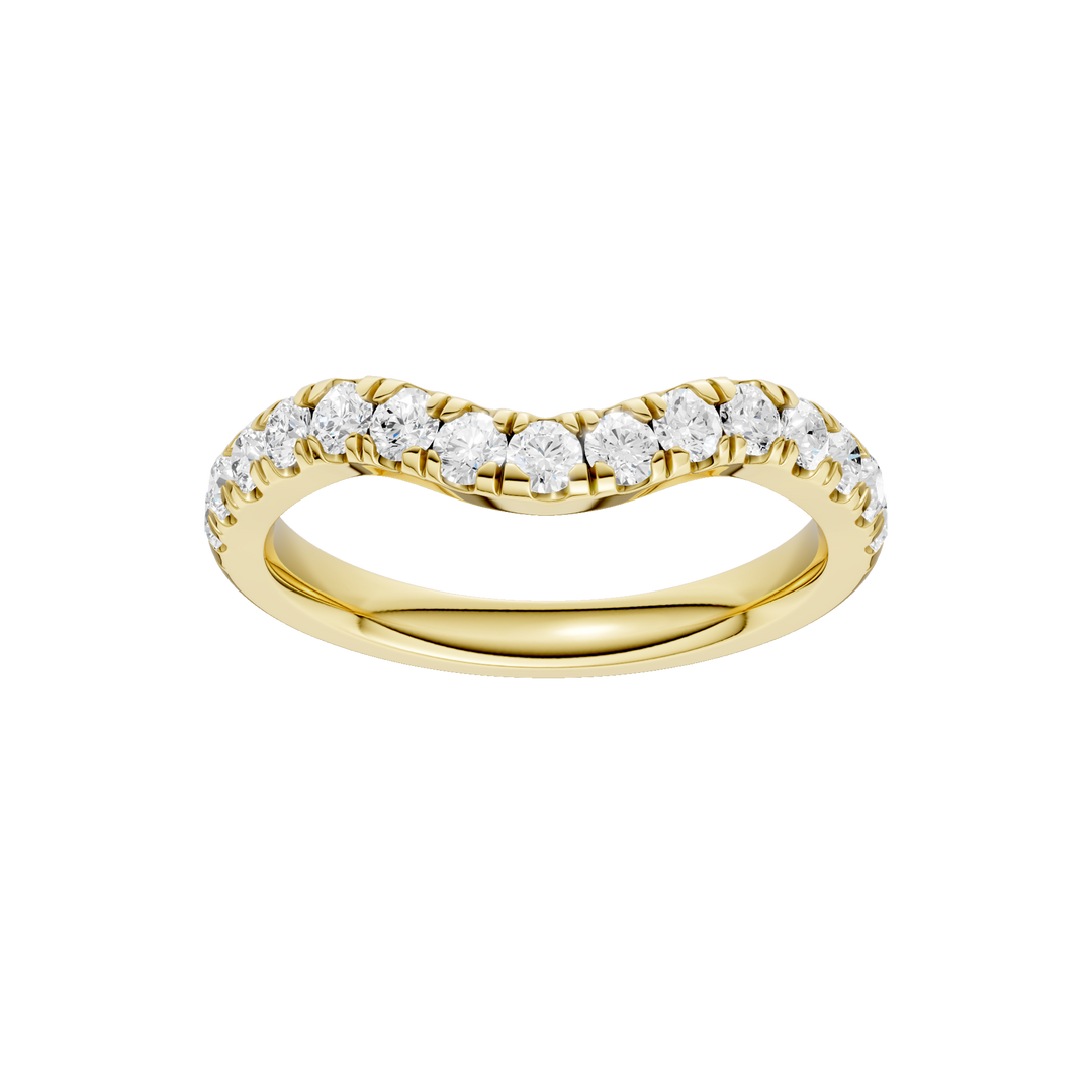 Matching Band for 3-Stone Engagement Ring (Round) in 14K Yellow Gold – Silvadi Jewelry Aurora CO