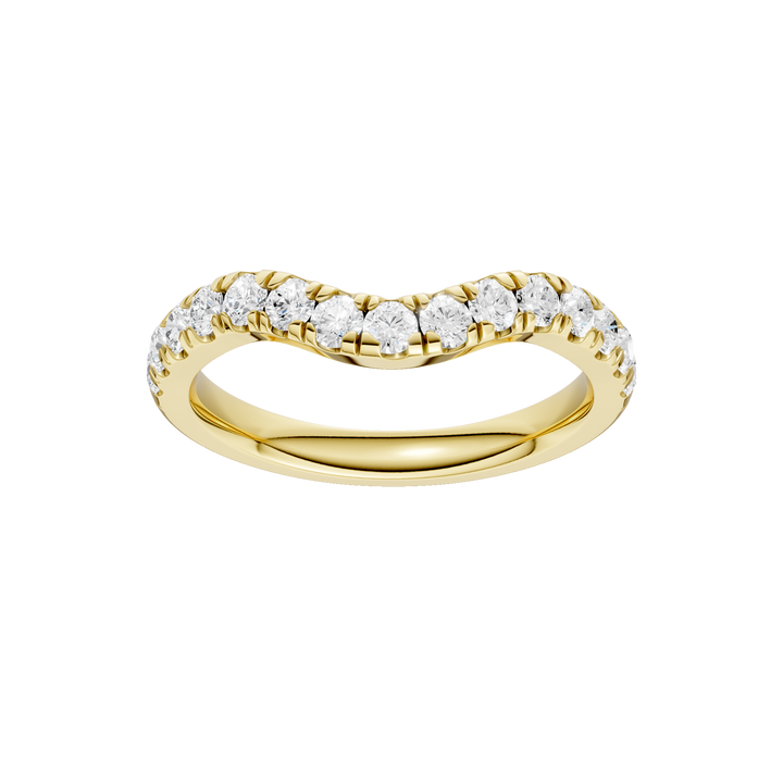Matching Band for 3-Stone Engagement Ring (Round) in 14K Yellow Gold – Silvadi Jewelry Aurora CO