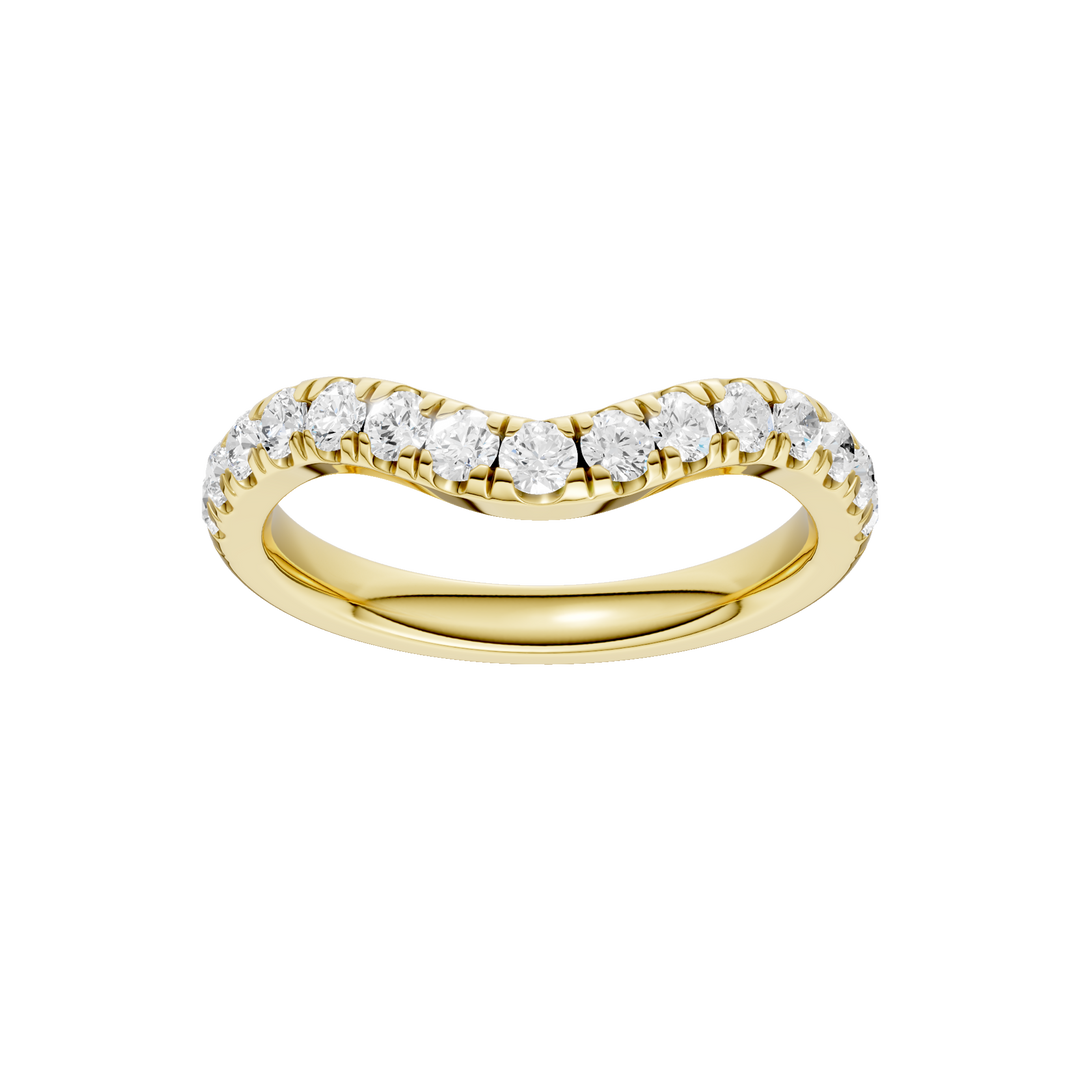 Matching Band for 3-Stone Engagement Ring (Round) in 14K Yellow Gold – Silvadi Jewelry Aurora CO