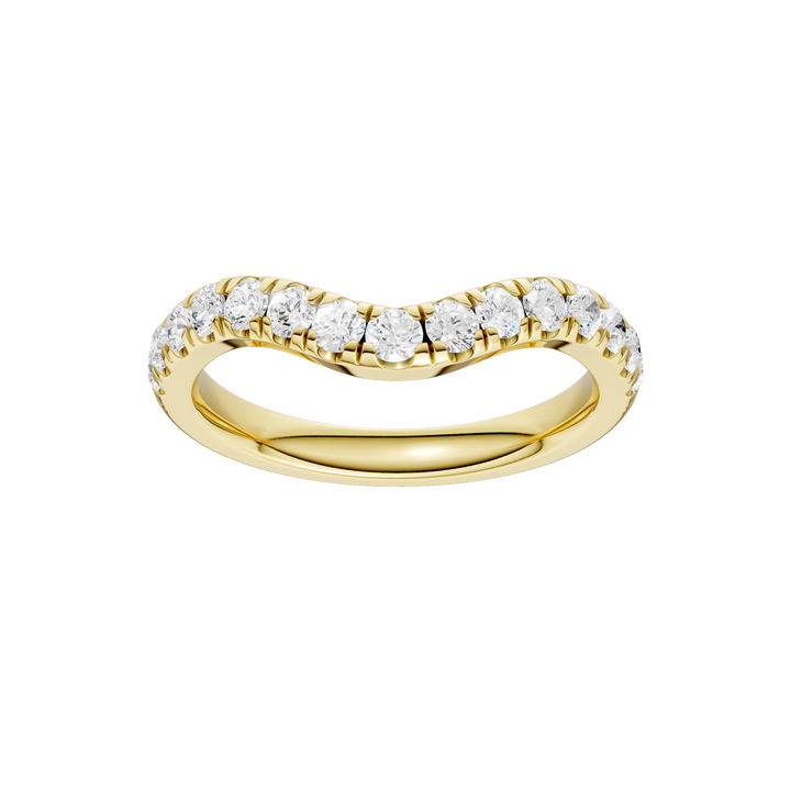 Matching Band for 3-Stone Engagement Ring (Round) in 14K Yellow Gold – Silvadi Jewelry Aurora CO