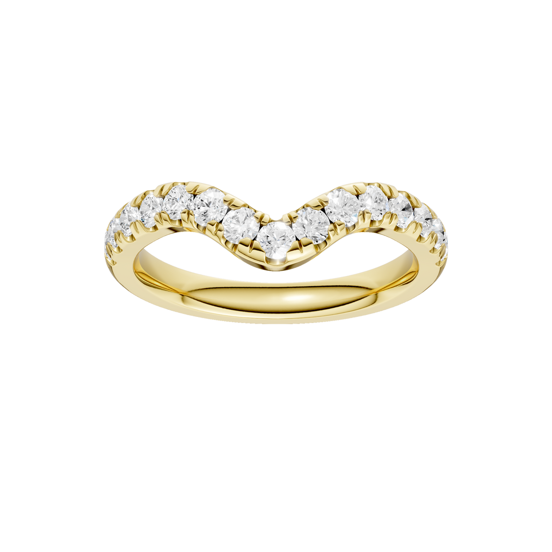 Matching Band for 3-Stone Engagement Ring (Round) in 14K Yellow Gold – Silvadi Jewelry Aurora CO