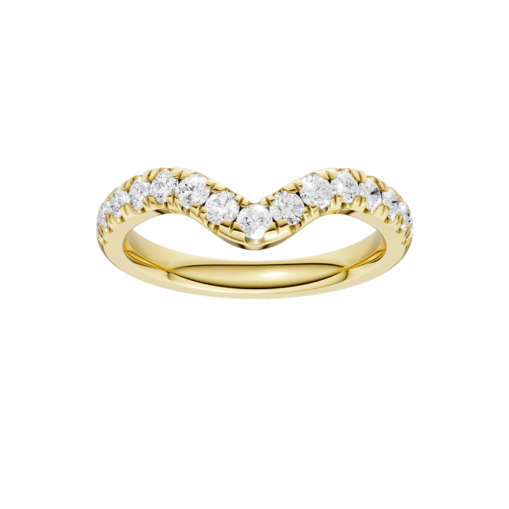 Matching Band for 3-Stone Engagement Ring (Round) in 14K Yellow Gold – Silvadi Jewelry Aurora CO