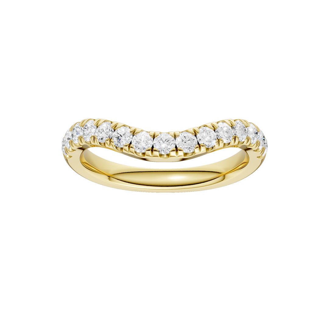 Matching Band for 3-Stone Engagement Ring (Round) in 14K Yellow Gold – Silvadi Jewelry Aurora CO