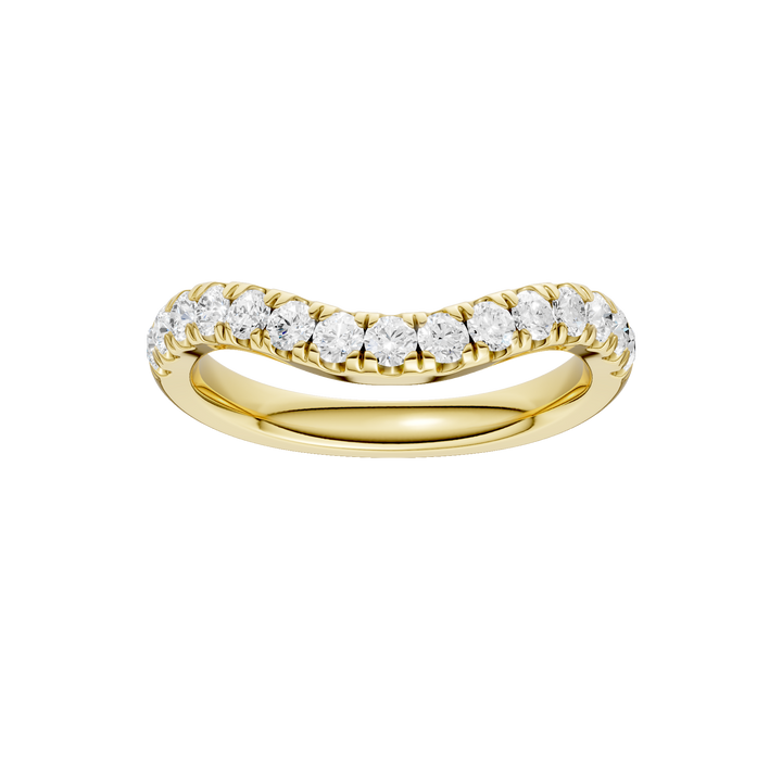 Matching Band for 3-Stone Engagement Ring (Round) in 14K Yellow Gold – Silvadi Jewelry Aurora CO