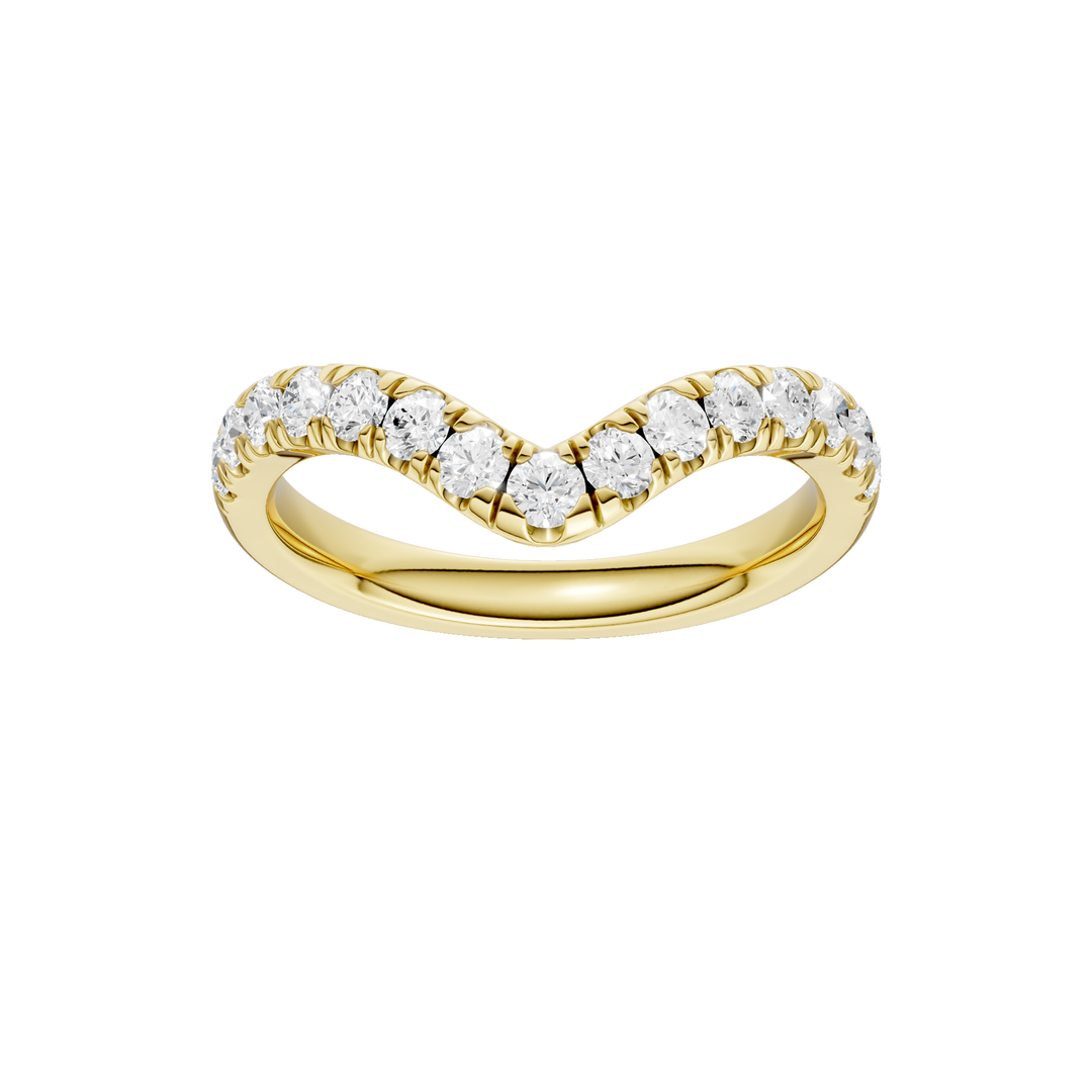 Matching Band for 3-Stone Engagement Ring (Round) in 14K Yellow Gold – Silvadi Jewelry Aurora CO