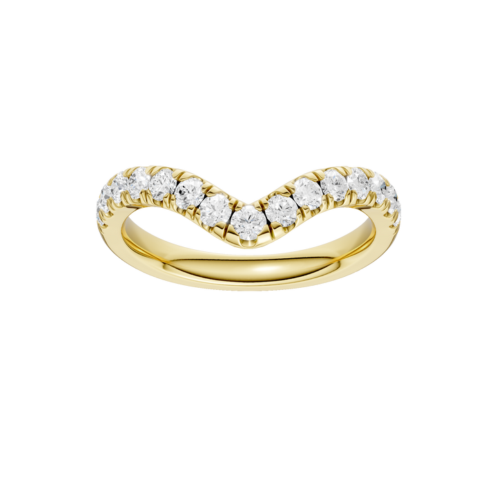 Matching Band for 3-Stone Engagement Ring (Round) in 14K Yellow Gold – Silvadi Jewelry Aurora CO