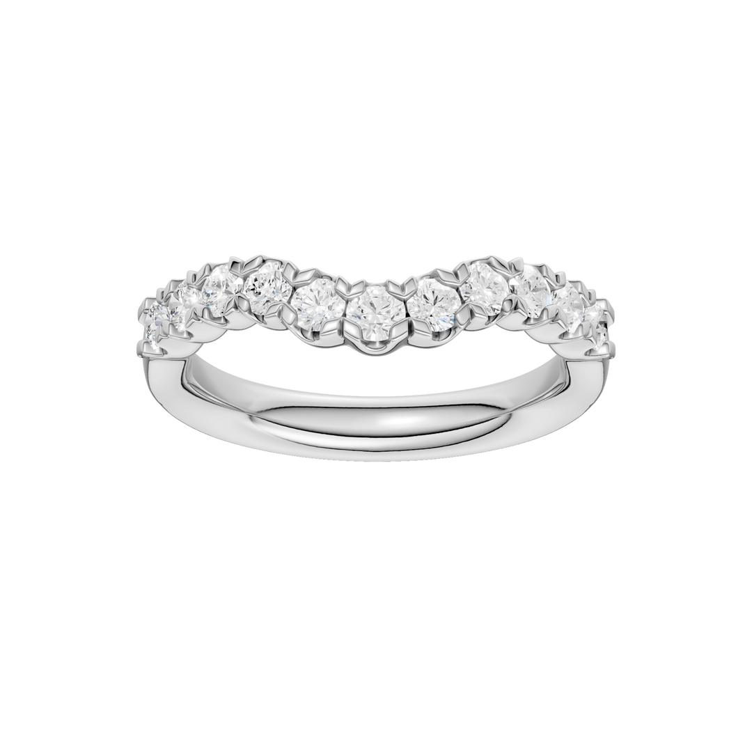 Matching Band for Elegant Halo Designs Ring (Round) in 14K White Gold – Silvadi Jewelry Aurora CO