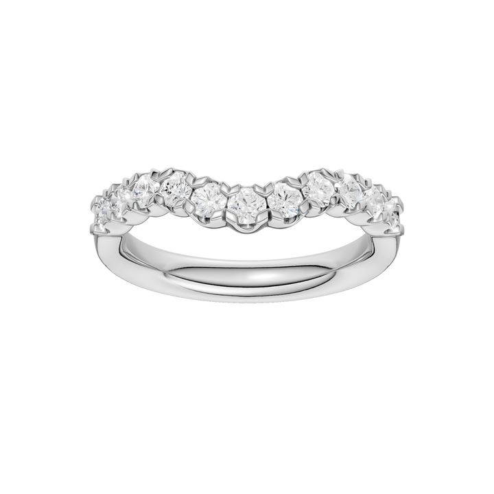 Matching Band for Elegant Halo Designs Ring (Round) in 14K White Gold – Silvadi Jewelry Aurora CO