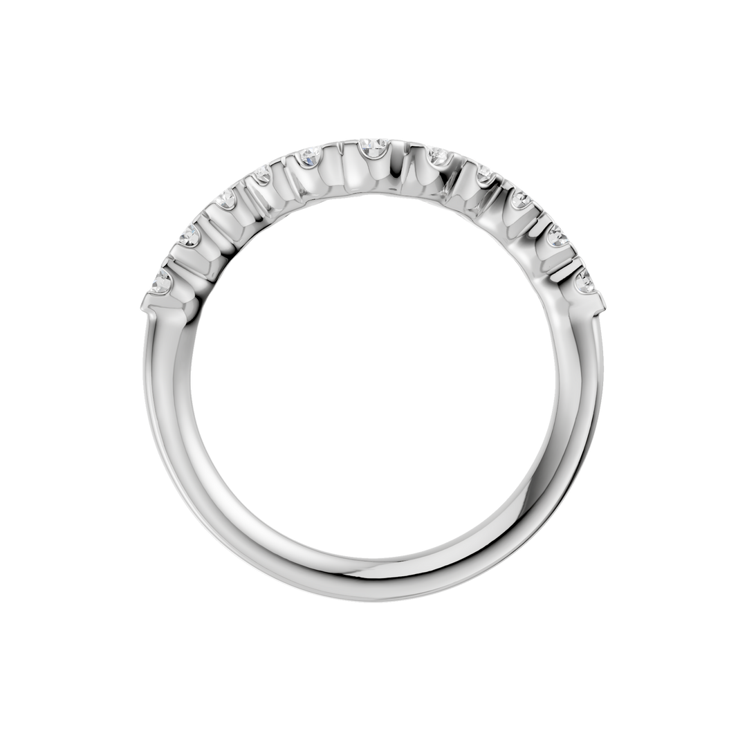 Matching Band for Elegant Halo Designs Ring (Round) in 14K White Gold – Silvadi Jewelry Aurora CO
