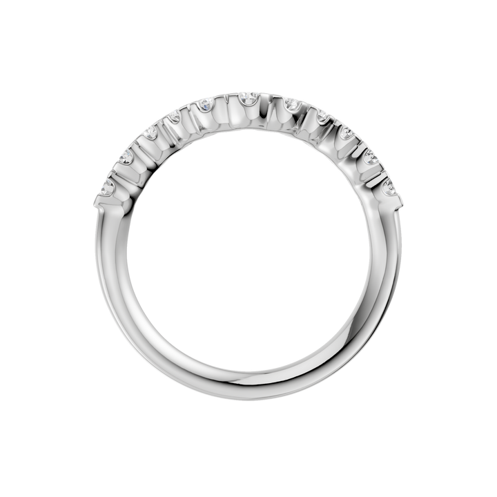 Matching Band for Elegant Halo Designs Ring (Round) in 14K White Gold – Silvadi Jewelry Aurora CO