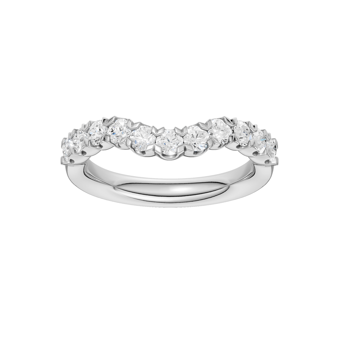Matching Band for Elegant Halo Designs Ring (Round) in 14K White Gold – Silvadi Jewelry Aurora CO