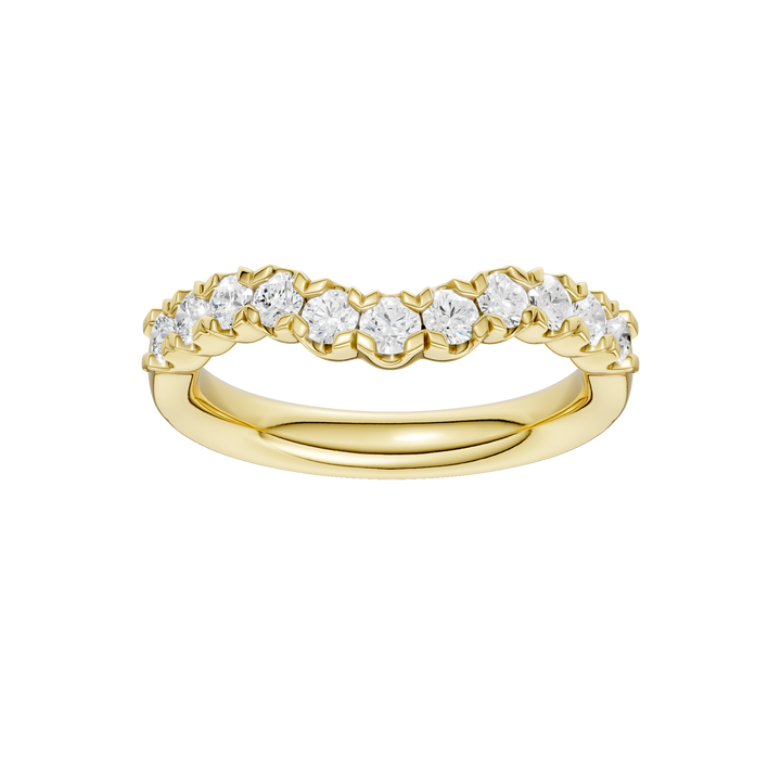 Matching Band for Elegant Halo Designs Ring (Round) in 14K Yellow Gold – Silvadi Jewelry Aurora CO