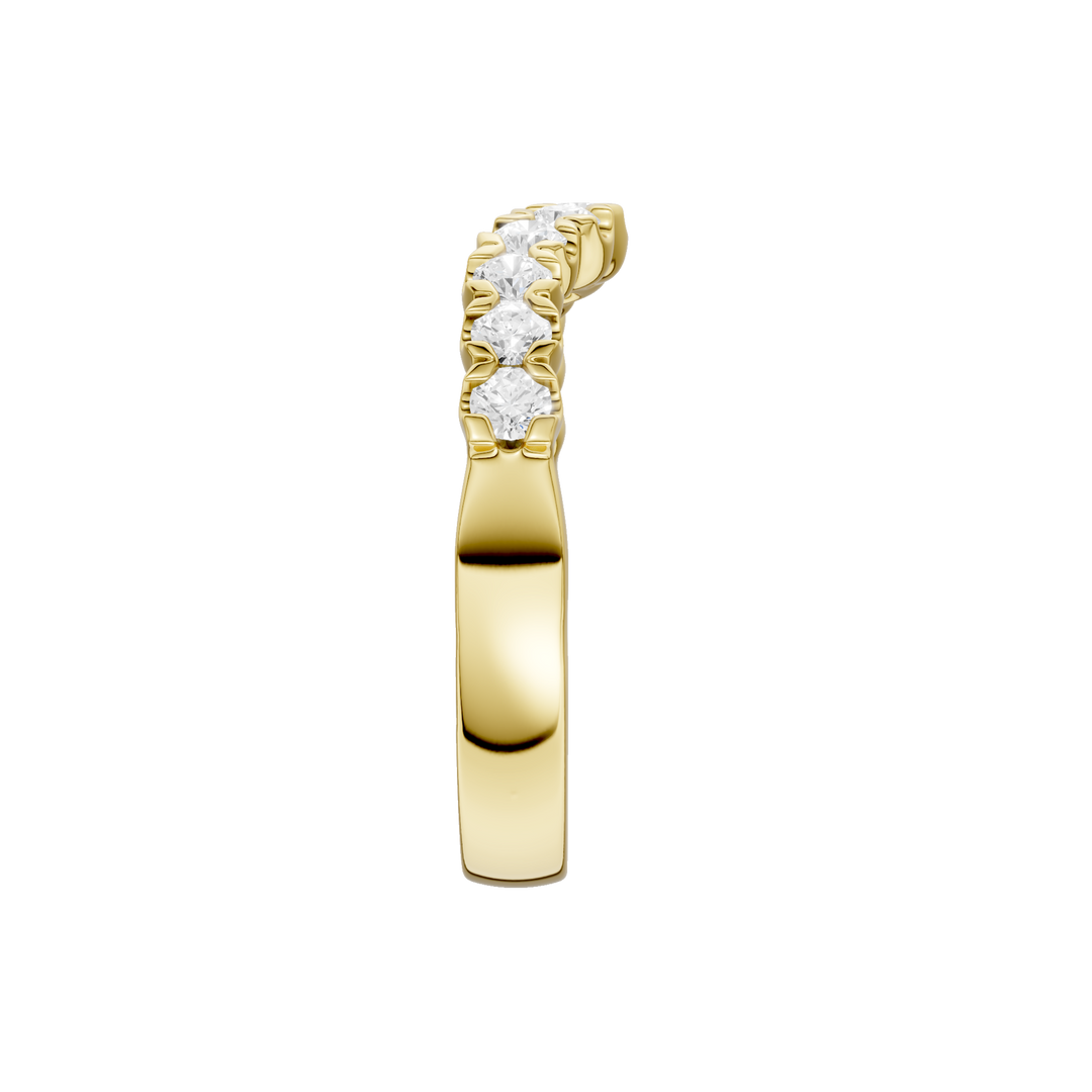 Matching Band for Elegant Halo Designs Ring (Round) in 14K Yellow Gold – Silvadi Jewelry Aurora CO