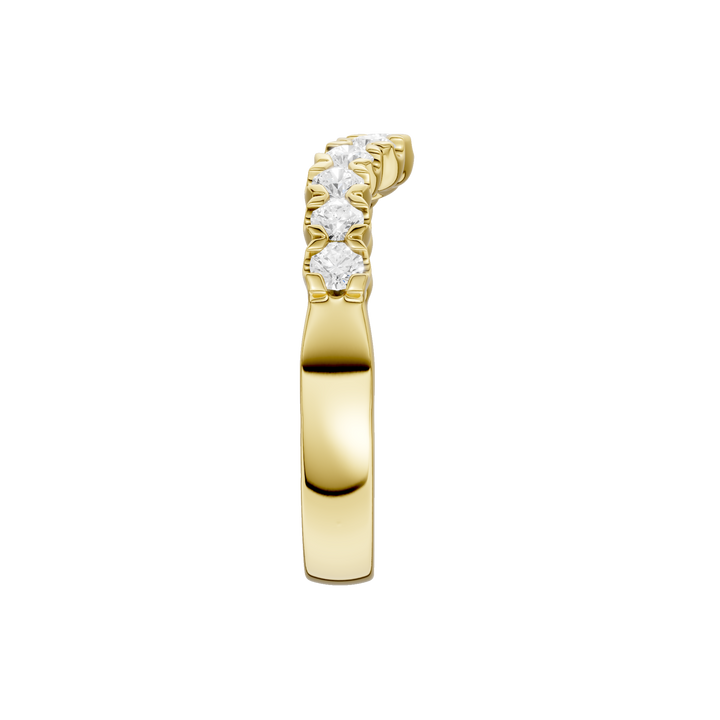 Matching Band for Elegant Halo Designs Ring (Round) in 14K Yellow Gold – Silvadi Jewelry Aurora CO