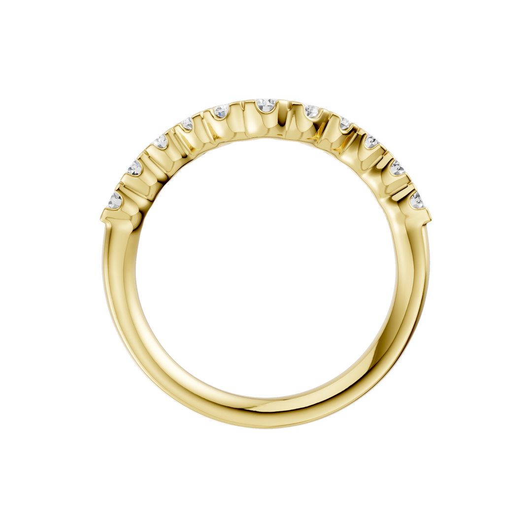 Matching Band for Elegant Halo Designs Ring (Round) in 14K Yellow Gold – Silvadi Jewelry Aurora CO