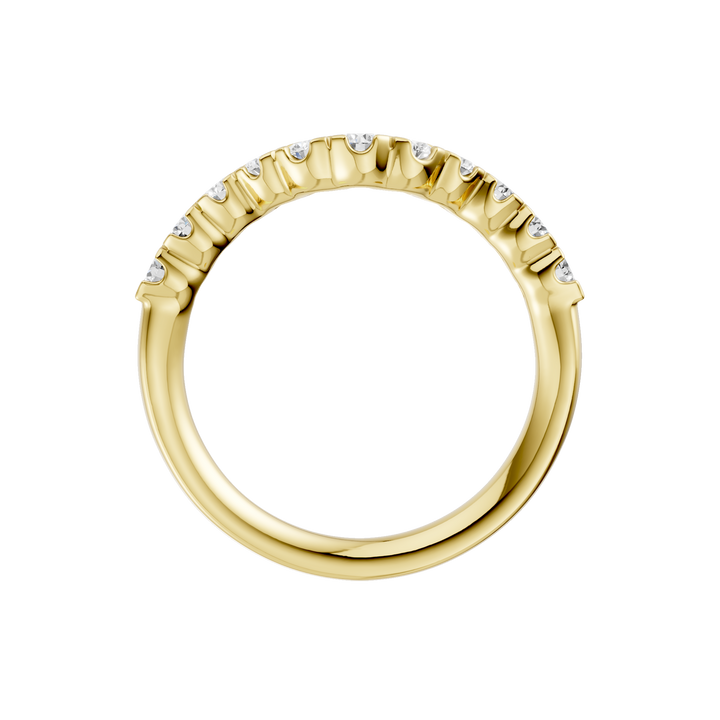 Matching Band for Elegant Halo Designs Ring (Round) in 14K Yellow Gold – Silvadi Jewelry Aurora CO