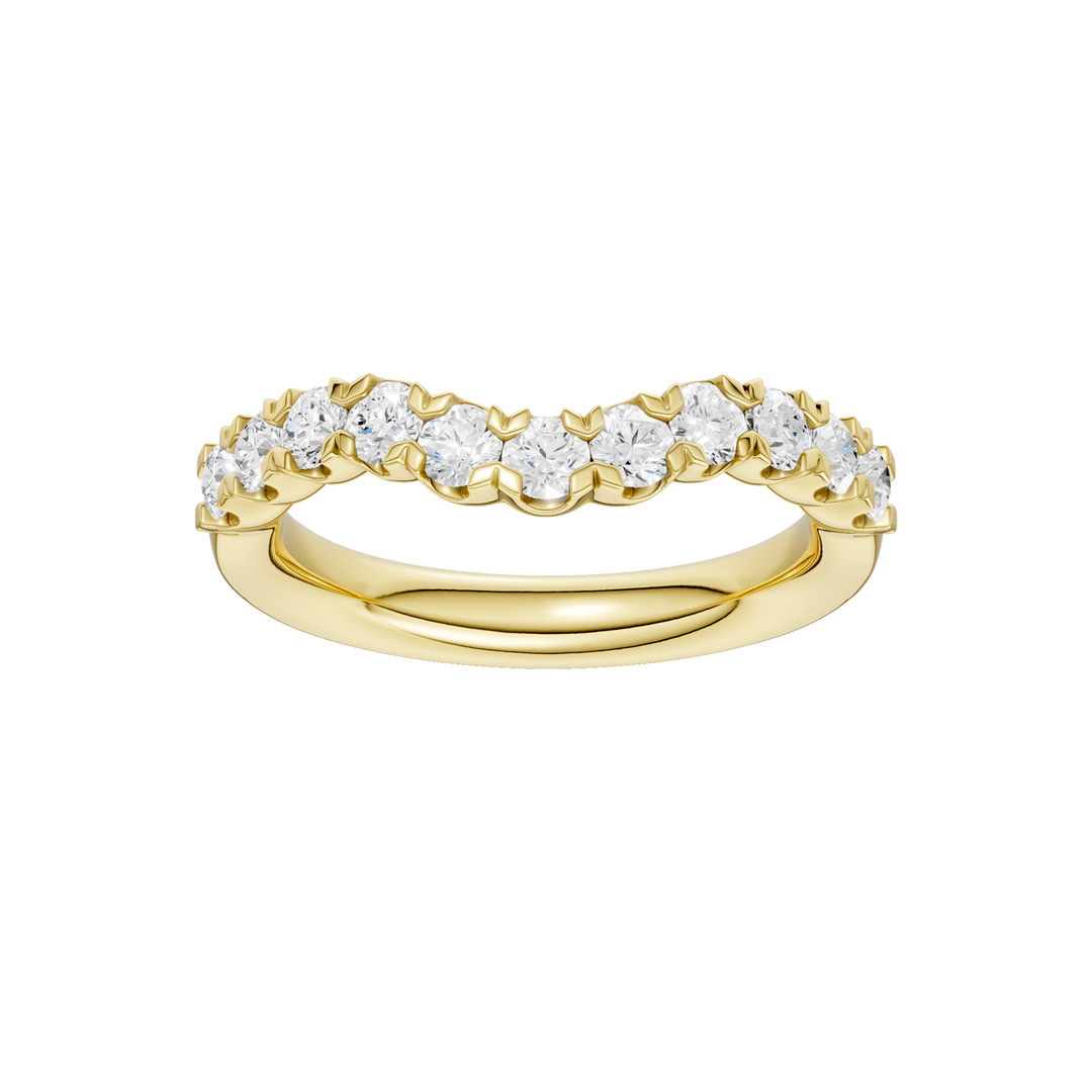 Matching Band for Elegant Halo Designs Ring (Round) in 14K Yellow Gold – Silvadi Jewelry Aurora CO