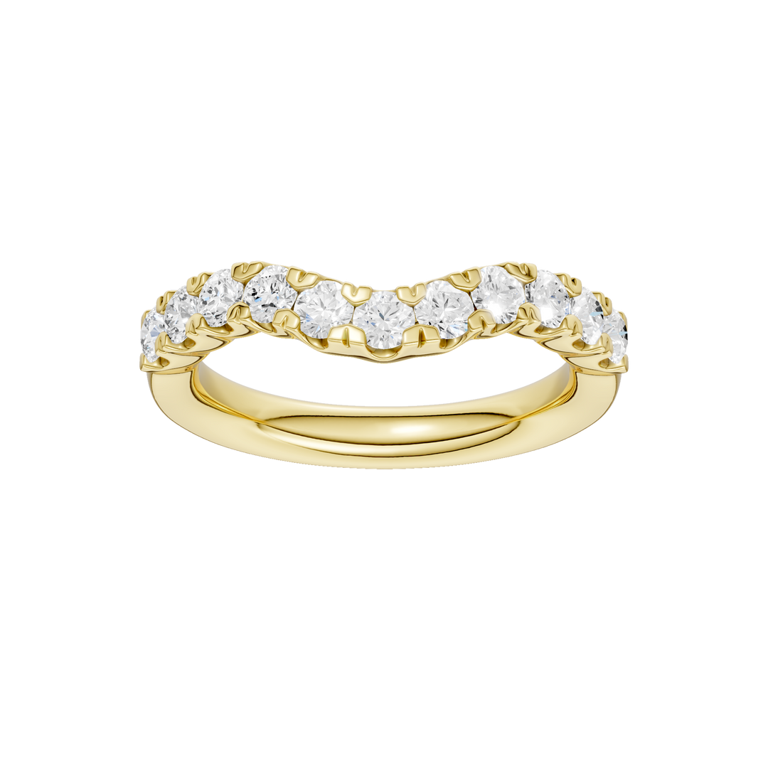 Matching Band for Elegant Halo Designs Ring (Round) in 14K Yellow Gold – Silvadi Jewelry Aurora CO