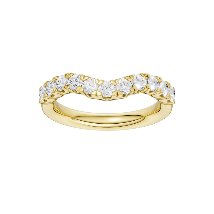 Matching Band for Elegant Halo Designs Ring (Round) in 14K Yellow Gold – Silvadi Jewelry Aurora CO
