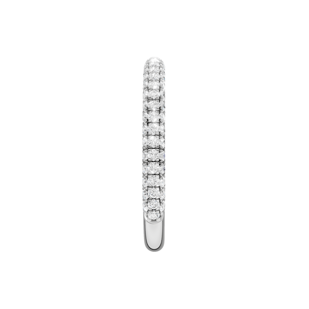 Matching Band for Hidden Halo Pave Engagement Ring (Round) in 14K White Gold – Silvadi Jewelry Aurora CO