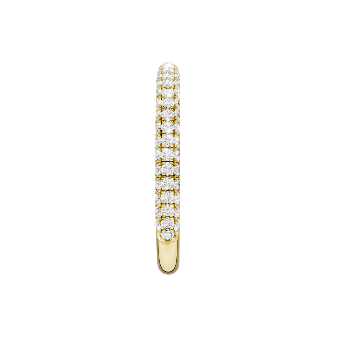 Matching Band for Hidden Halo Pave Engagement Ring (Round) in 14K Yellow Gold – Silvadi Jewelry Aurora CO