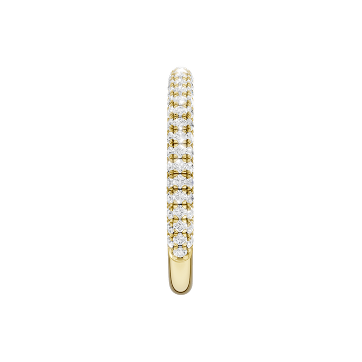 Matching Band for Hidden Halo Pave Engagement Ring (Round) in 14K Yellow Gold – Silvadi Jewelry Aurora CO